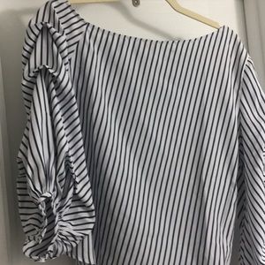 Off the shoulder striped blouse Tuckernuck